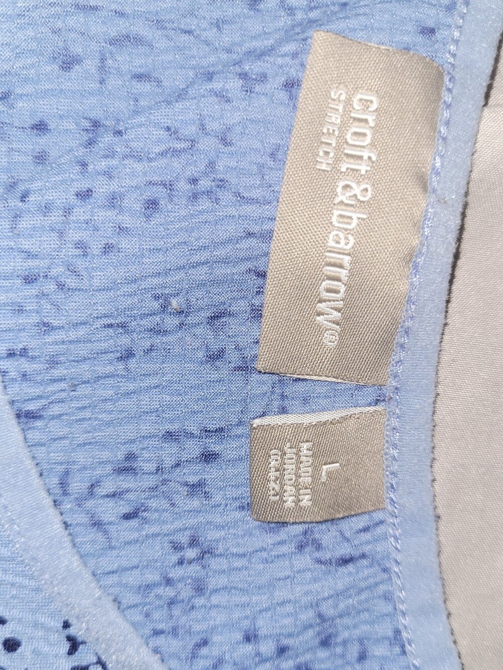 Womens Blue Top Stretch Large